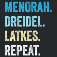 Menorah Dreidel Latkes Repeat Design