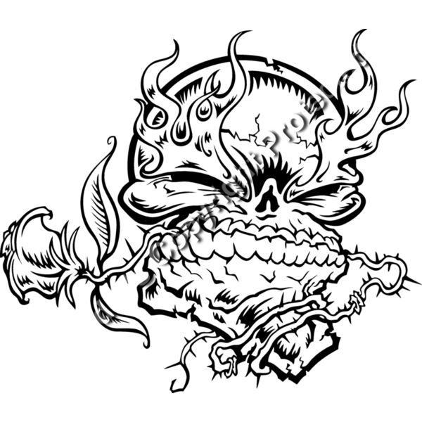 ESskullrosej01BW Thumbnail