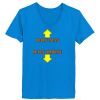 Ladies’  Junior Fine Jersey V-Neck Longer Length T-Shirt Thumbnail