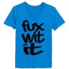 Ladies’  Junior Fine Jersey V-Neck Longer Length T-Shirt Thumbnail