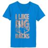 Ladies’  Junior Fine Jersey V-Neck Longer Length T-Shirt Thumbnail