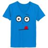Ladies’  Junior Fine Jersey V-Neck Longer Length T-Shirt Thumbnail