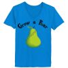 Ladies’  Junior Fine Jersey V-Neck Longer Length T-Shirt Thumbnail