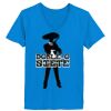 Ladies’  Junior Fine Jersey V-Neck Longer Length T-Shirt Thumbnail