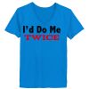 Ladies’  Junior Fine Jersey V-Neck Longer Length T-Shirt Thumbnail