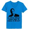 Ladies’  Junior Fine Jersey V-Neck Longer Length T-Shirt Thumbnail