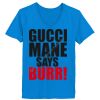 Ladies’  Junior Fine Jersey V-Neck Longer Length T-Shirt Thumbnail