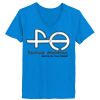 Ladies’  Junior Fine Jersey V-Neck Longer Length T-Shirt Thumbnail