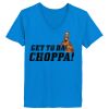 Ladies’  Junior Fine Jersey V-Neck Longer Length T-Shirt Thumbnail