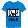 Ladies’  Junior Fine Jersey V-Neck Longer Length T-Shirt Thumbnail