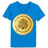 Ladies’  Junior Fine Jersey V-Neck Longer Length T-Shirt Thumbnail