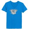 Ladies’  Junior Fine Jersey V-Neck Longer Length T-Shirt Thumbnail