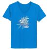 Ladies’  Junior Fine Jersey V-Neck Longer Length T-Shirt Thumbnail