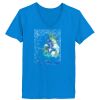 Ladies’  Junior Fine Jersey V-Neck Longer Length T-Shirt Thumbnail