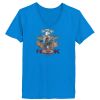 Ladies’  Junior Fine Jersey V-Neck Longer Length T-Shirt Thumbnail