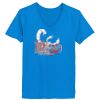 Ladies’  Junior Fine Jersey V-Neck Longer Length T-Shirt Thumbnail