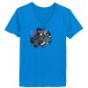 Ladies’  Junior Fine Jersey V-Neck Longer Length T-Shirt Thumbnail