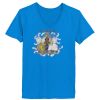 Ladies’  Junior Fine Jersey V-Neck Longer Length T-Shirt Thumbnail