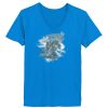 Ladies’  Junior Fine Jersey V-Neck Longer Length T-Shirt Thumbnail