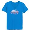 Ladies’  Junior Fine Jersey V-Neck Longer Length T-Shirt Thumbnail