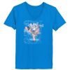 Ladies’  Junior Fine Jersey V-Neck Longer Length T-Shirt Thumbnail