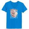 Ladies’  Junior Fine Jersey V-Neck Longer Length T-Shirt Thumbnail