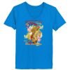 Ladies’  Junior Fine Jersey V-Neck Longer Length T-Shirt Thumbnail