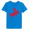 Ladies’  Junior Fine Jersey V-Neck Longer Length T-Shirt Thumbnail