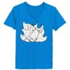 Ladies’  Junior Fine Jersey V-Neck Longer Length T-Shirt Thumbnail