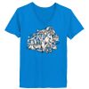Ladies’  Junior Fine Jersey V-Neck Longer Length T-Shirt Thumbnail