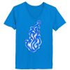 Ladies’  Junior Fine Jersey V-Neck Longer Length T-Shirt Thumbnail