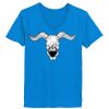 Ladies’  Junior Fine Jersey V-Neck Longer Length T-Shirt Thumbnail