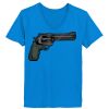 Ladies’  Junior Fine Jersey V-Neck Longer Length T-Shirt Thumbnail