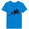 Ladies’  Junior Fine Jersey V-Neck Longer Length T-Shirt Thumbnail