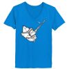Ladies’  Junior Fine Jersey V-Neck Longer Length T-Shirt Thumbnail