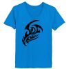 Ladies’  Junior Fine Jersey V-Neck Longer Length T-Shirt Thumbnail