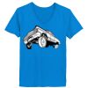 Ladies’  Junior Fine Jersey V-Neck Longer Length T-Shirt Thumbnail