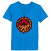 Ladies’  Junior Fine Jersey V-Neck Longer Length T-Shirt Thumbnail