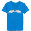Ladies’  Junior Fine Jersey V-Neck Longer Length T-Shirt Thumbnail