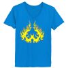 Ladies’  Junior Fine Jersey V-Neck Longer Length T-Shirt Thumbnail