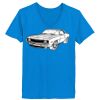 Ladies’  Junior Fine Jersey V-Neck Longer Length T-Shirt Thumbnail