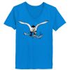 Ladies’  Junior Fine Jersey V-Neck Longer Length T-Shirt Thumbnail