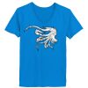 Ladies’  Junior Fine Jersey V-Neck Longer Length T-Shirt Thumbnail