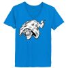 Ladies’  Junior Fine Jersey V-Neck Longer Length T-Shirt Thumbnail