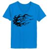 Ladies’  Junior Fine Jersey V-Neck Longer Length T-Shirt Thumbnail