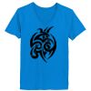 Ladies’  Junior Fine Jersey V-Neck Longer Length T-Shirt Thumbnail