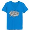 Ladies’  Junior Fine Jersey V-Neck Longer Length T-Shirt Thumbnail