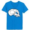 Ladies’  Junior Fine Jersey V-Neck Longer Length T-Shirt Thumbnail