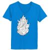 Ladies’  Junior Fine Jersey V-Neck Longer Length T-Shirt Thumbnail