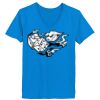 Ladies’  Junior Fine Jersey V-Neck Longer Length T-Shirt Thumbnail